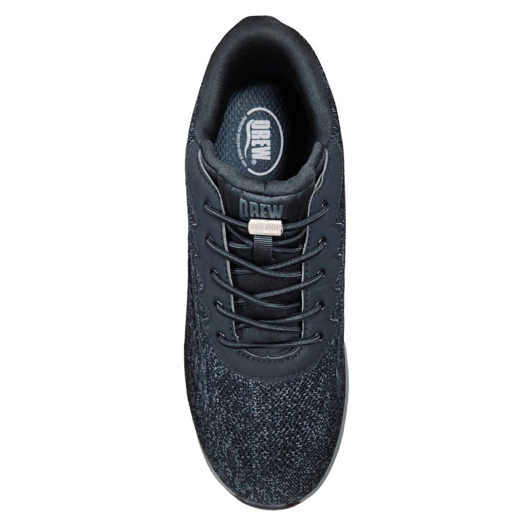 men's explore shoes in black mesh combo