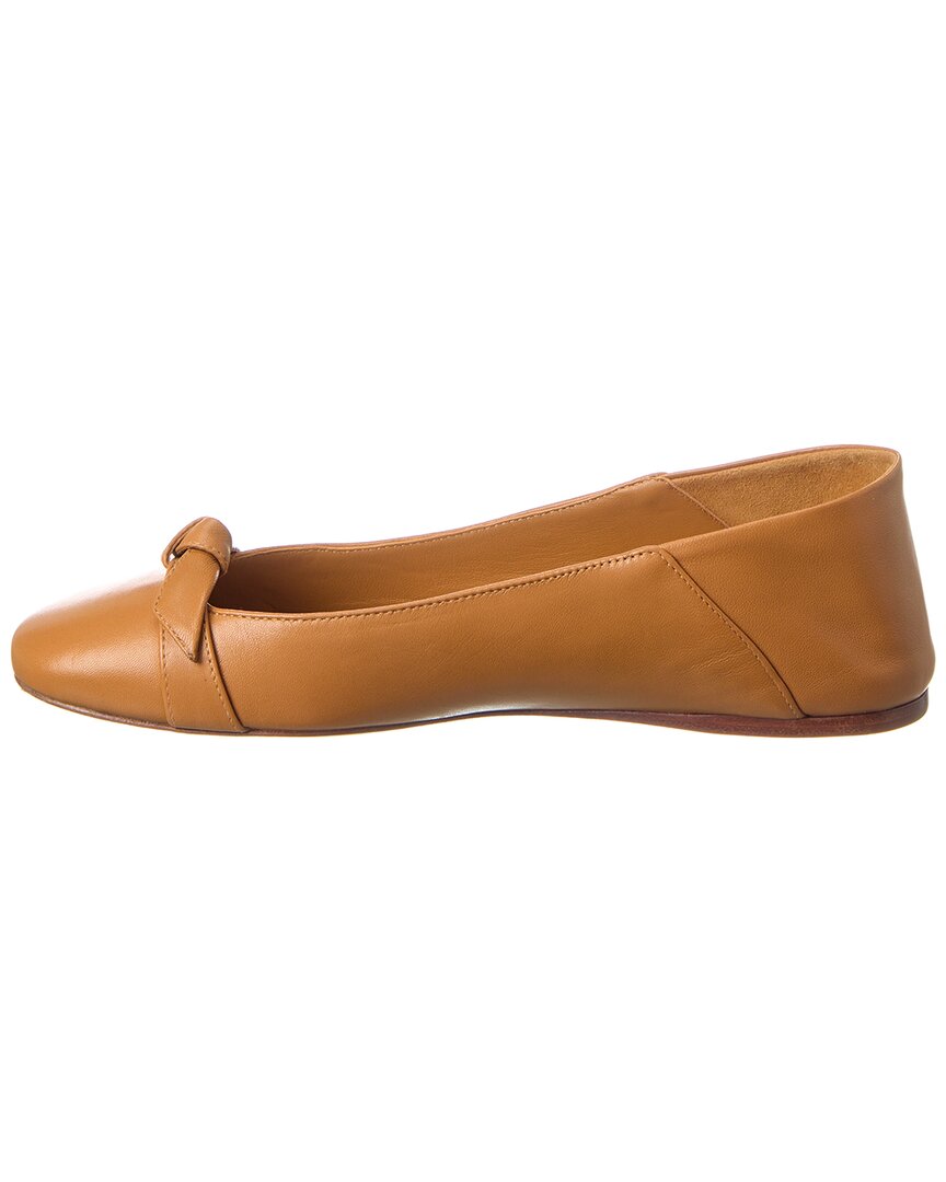 clarita collapsible leather flat