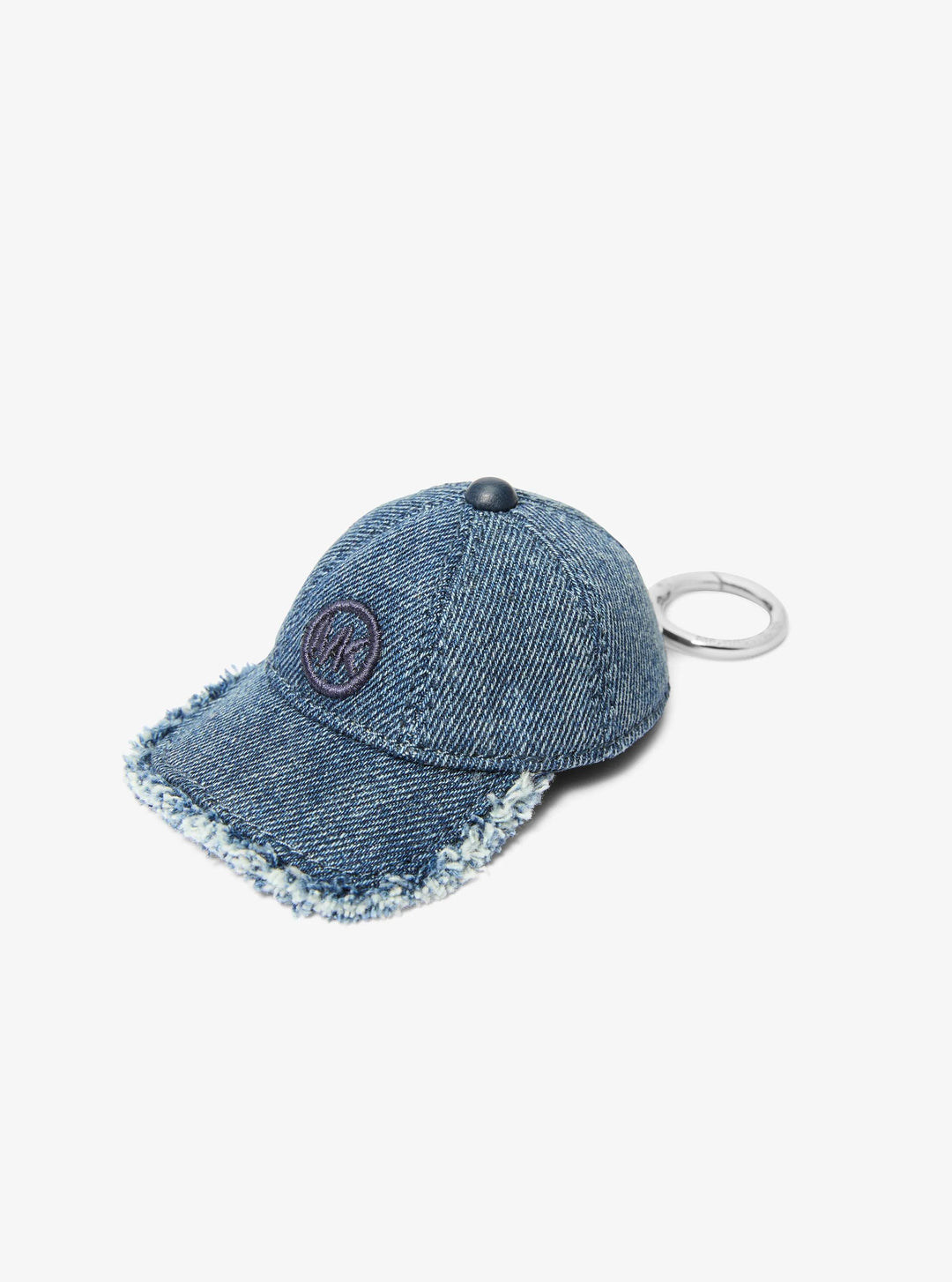 denim baseball hat bag charm