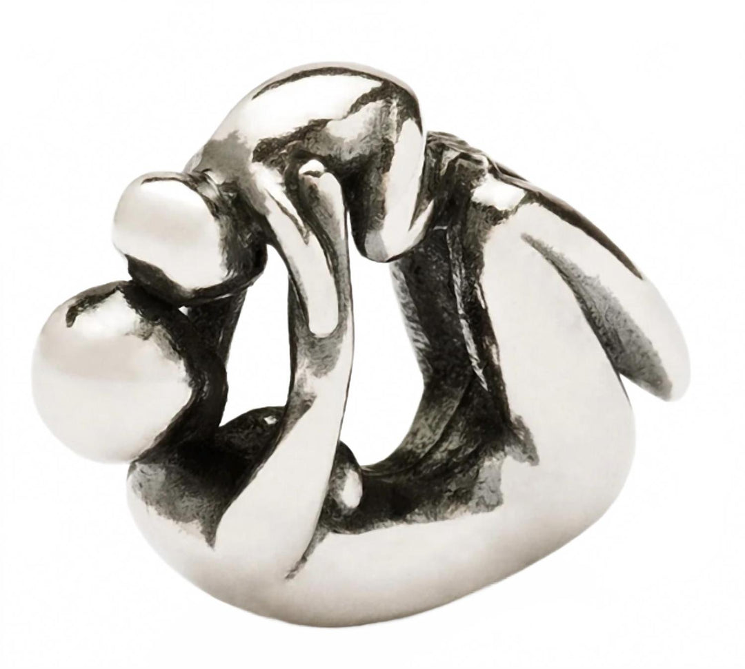 women's maternity bead charm in silver
