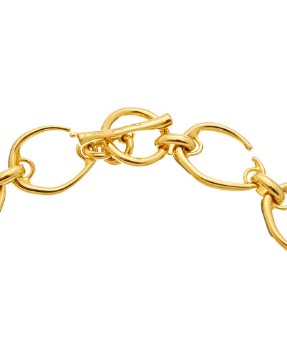 wire o & pavé heart necklace