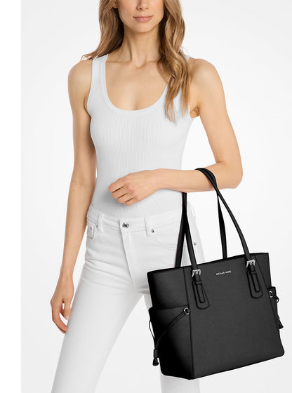 voyager large saffiano leather tote bag