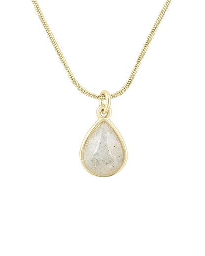 14k plated raindrop necklace
