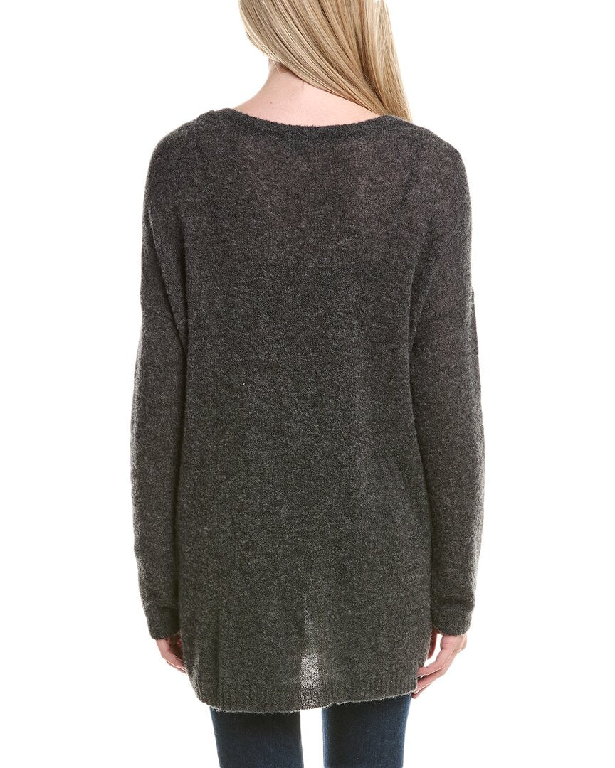 oversize rugby cashmere & silk-blend tunic sweater