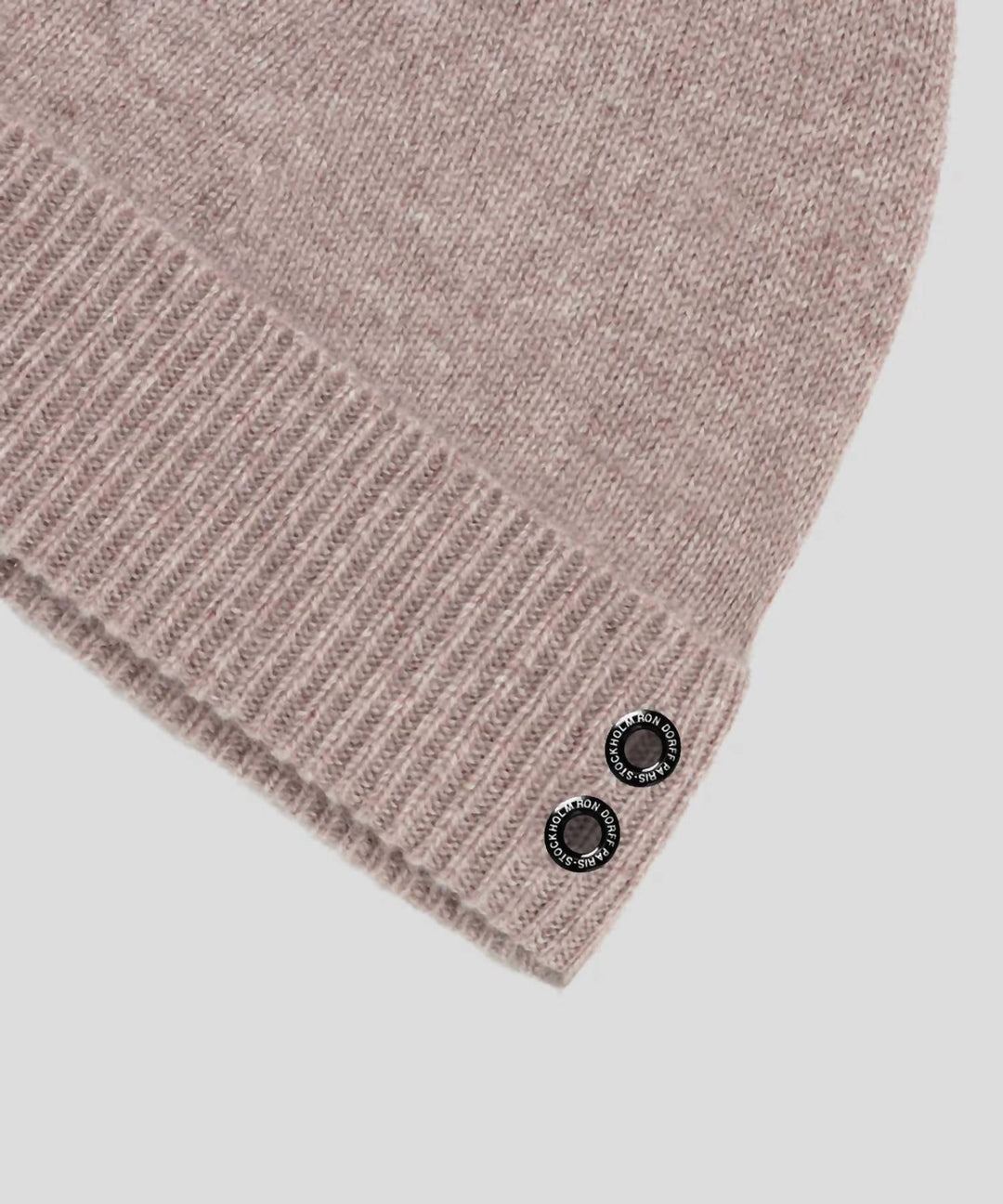 men's cashmere beanie in heather beige