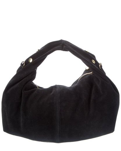studded suede hobo