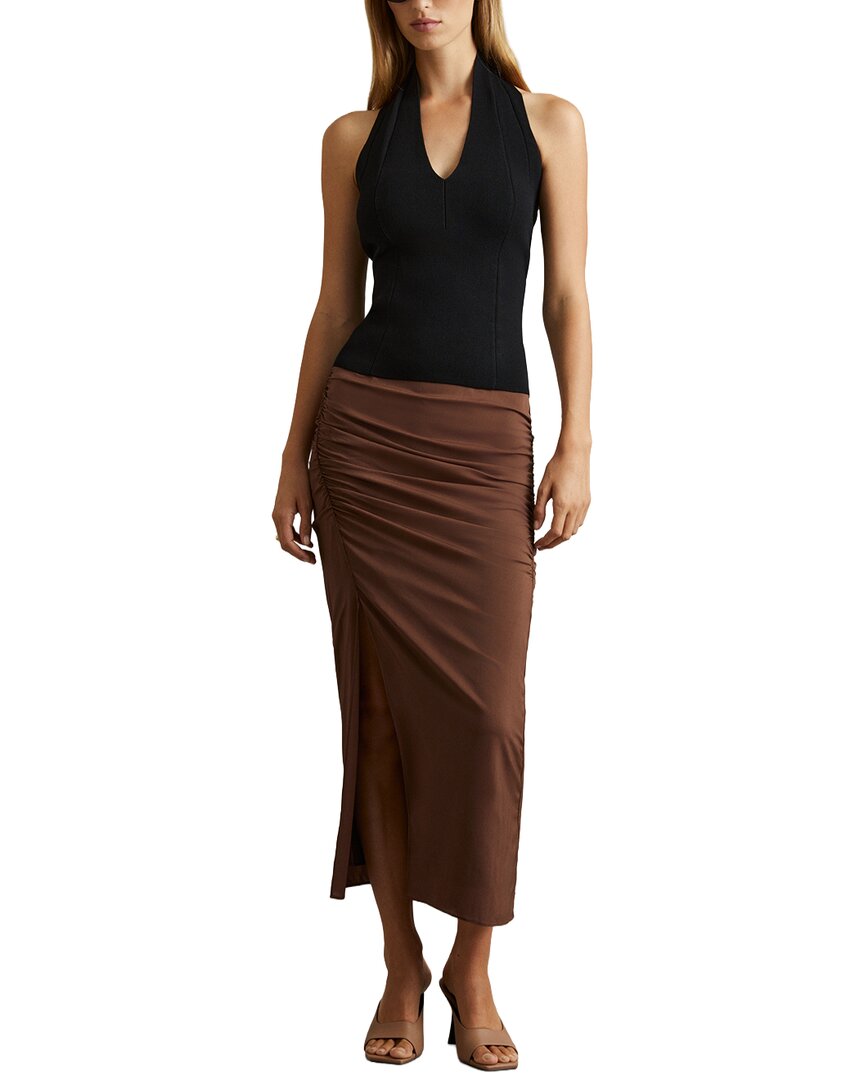 lisa ruched midi skirt