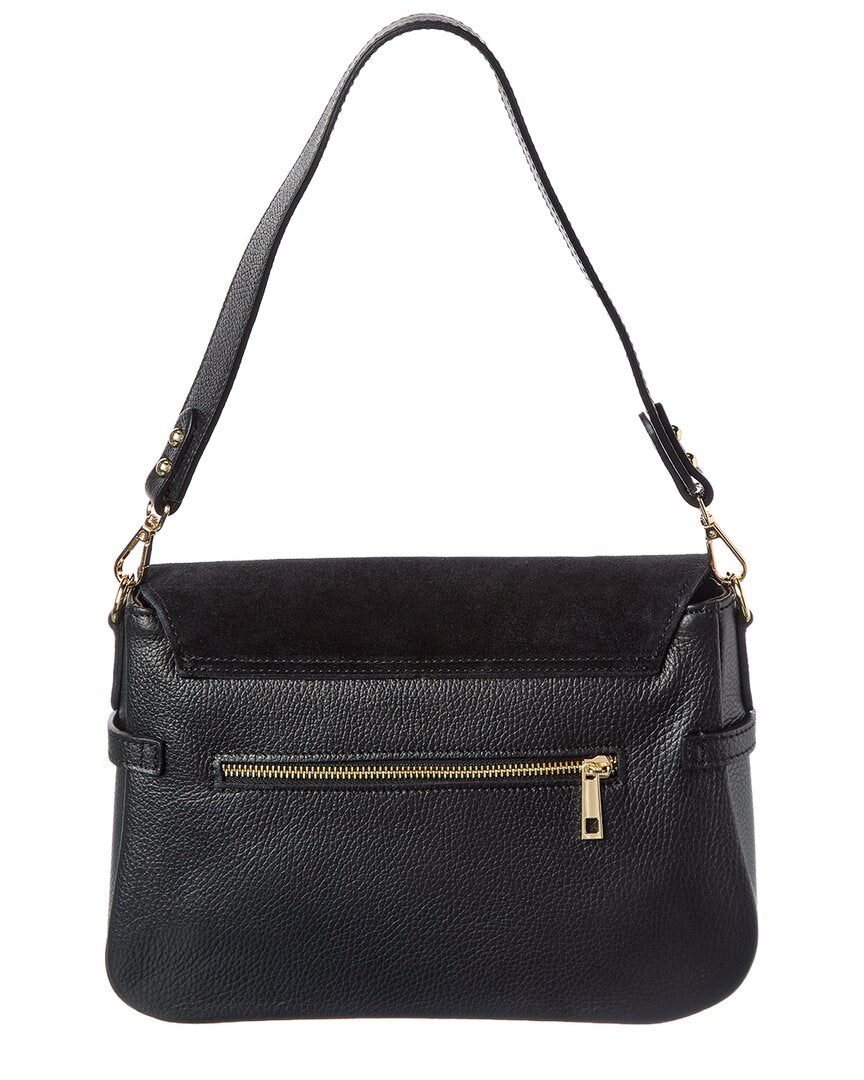 greta suede & leather handbag