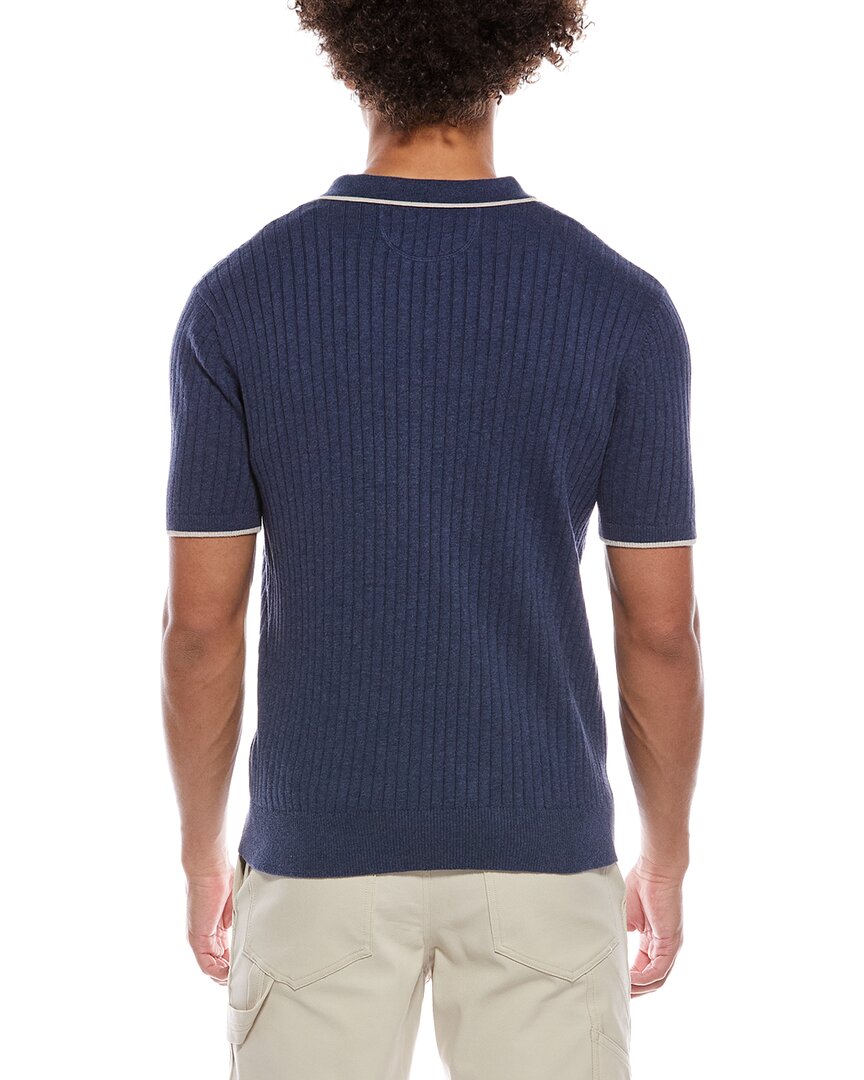 drop needle polo sweater
