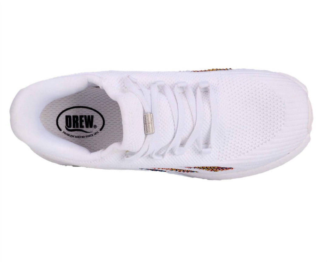 women's halo walking shoes in white mesh combo