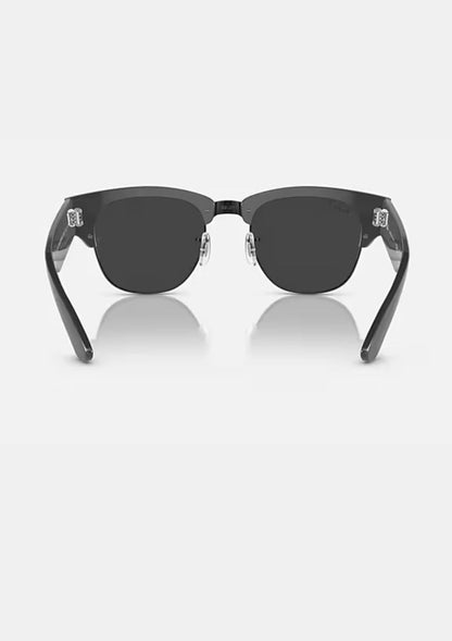 men's mega clubmaster rb0316s 136748 sunglasses in polished grey on black/black