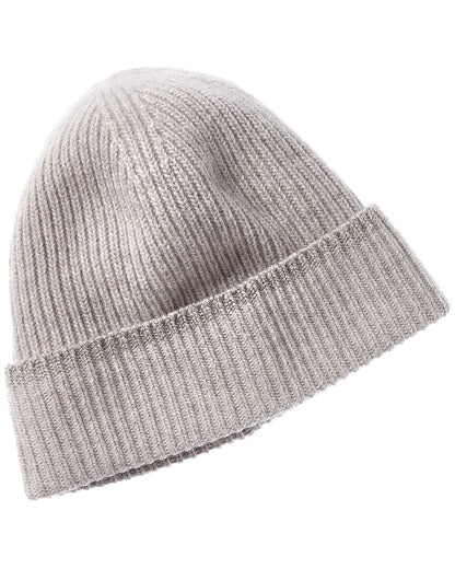 lurex ribbed cashmere beanie