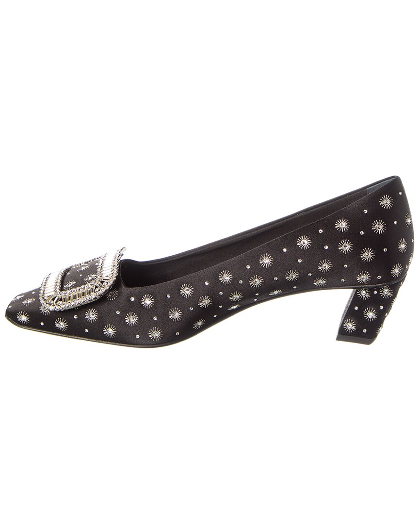 mini strass satin pump