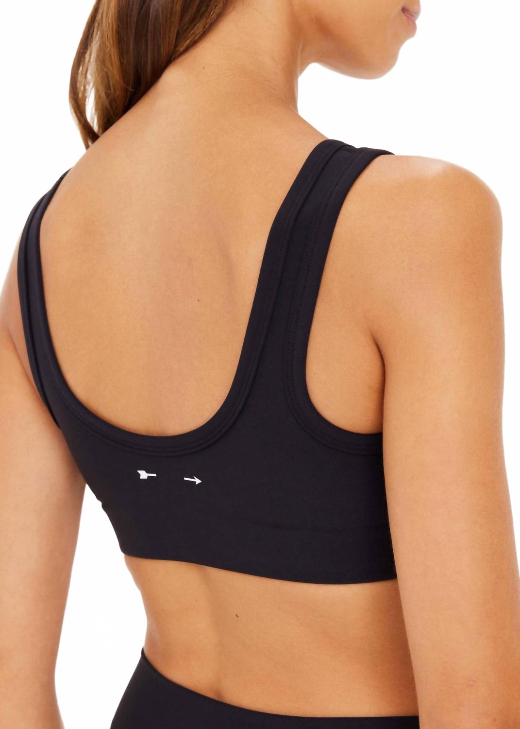 peached harley sports bra in black