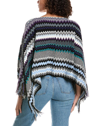 wool-blend poncho