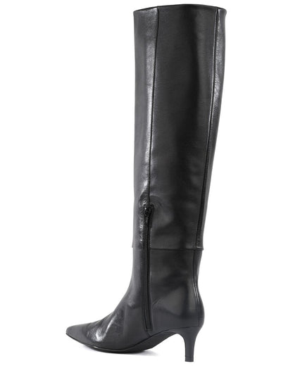 rose leather boot