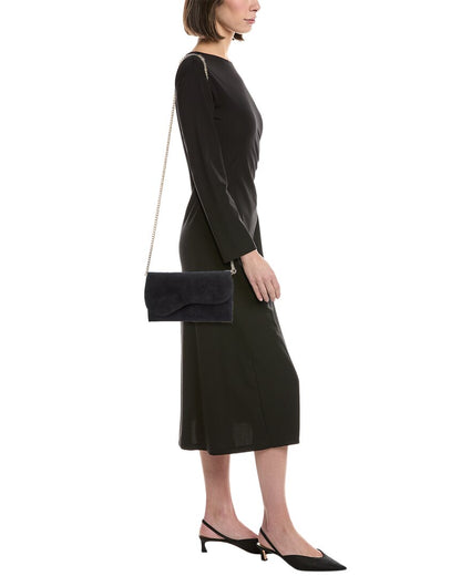 dora suede clutch