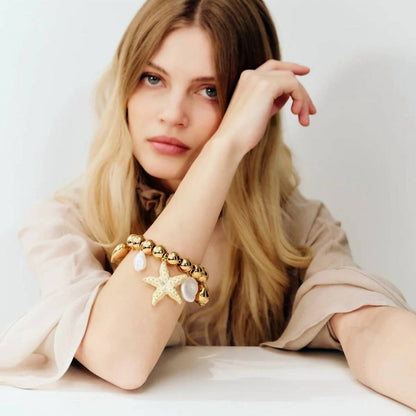 women's beach bracelet in gold