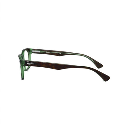 unisex rx5286 glasses in havana on green