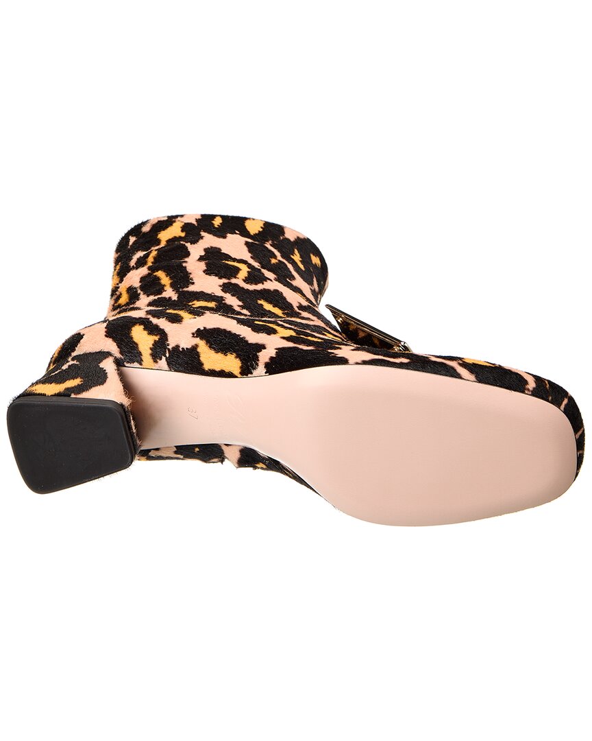 logo plaque piping haircalf bootie