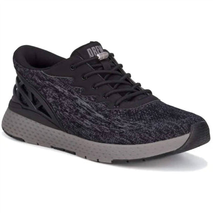 men's explore walking shoe in black mesh combo