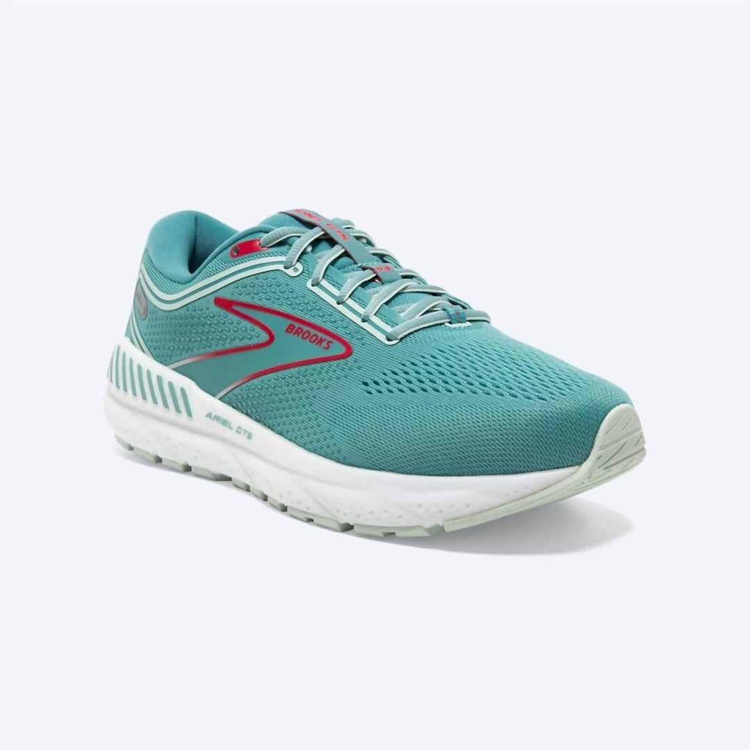 women's ariel gts 23 running shoes in nile blue/blue/bittersweet
