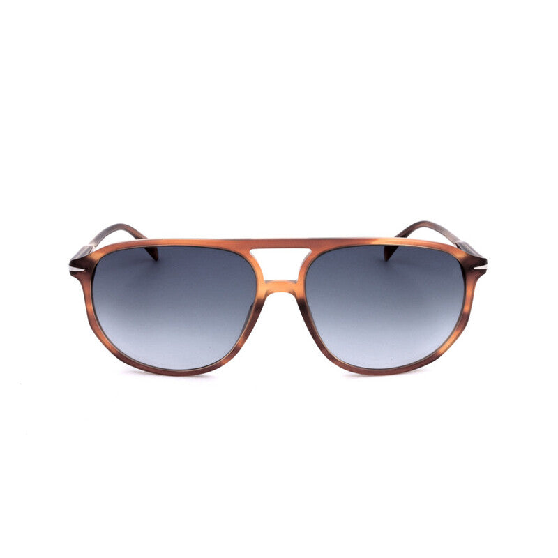 Men's Brown Rectangular Sunglasses