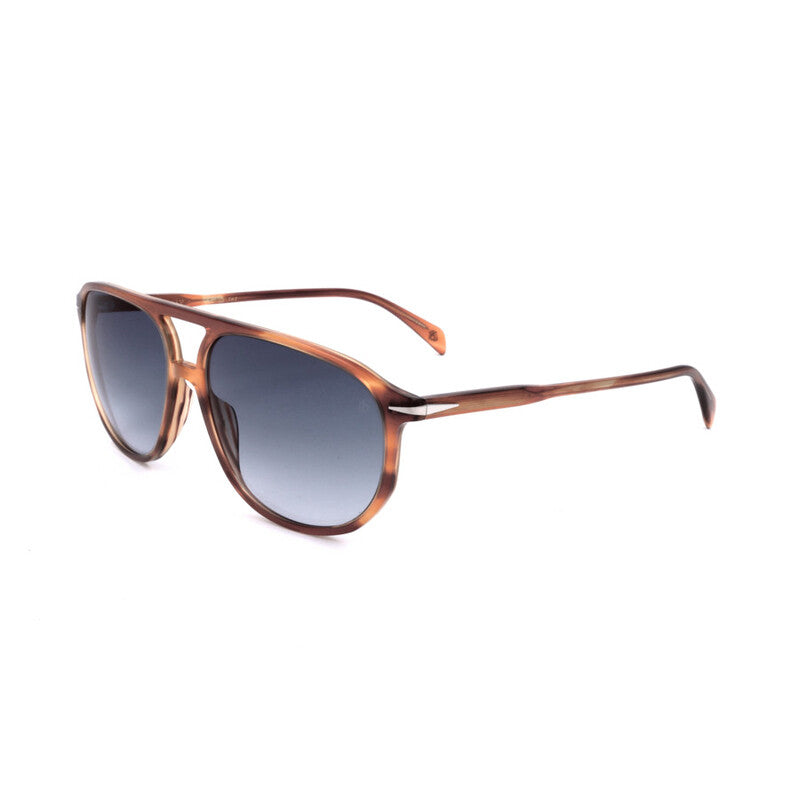Men's Brown Rectangular Sunglasses