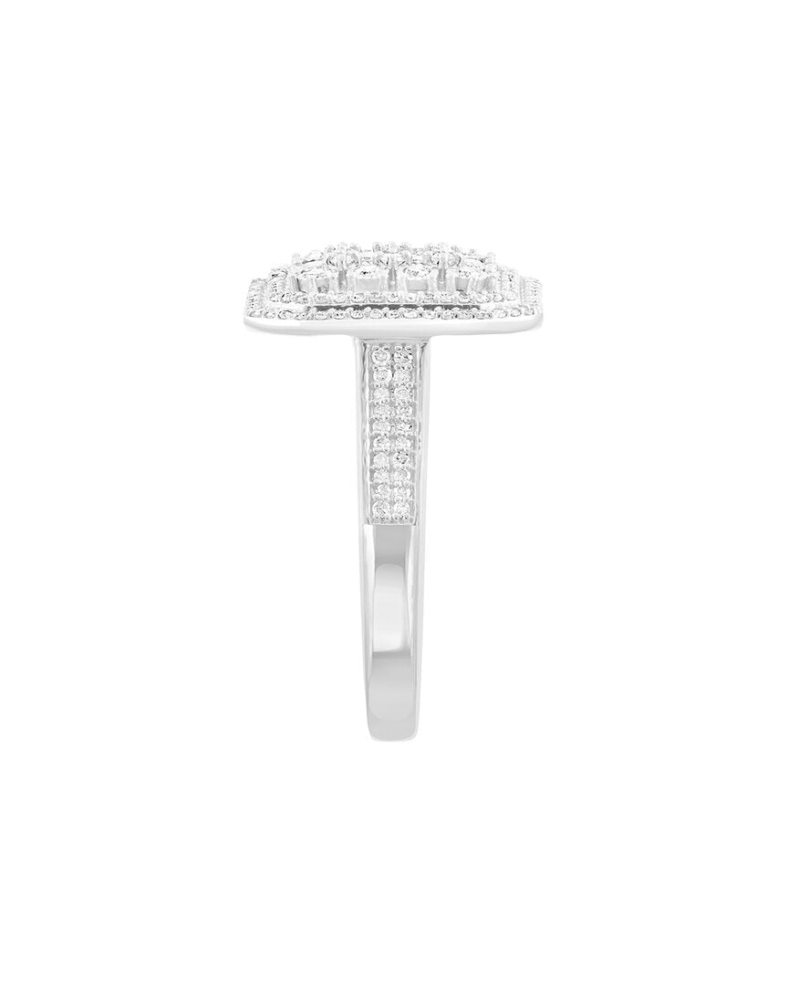 silver 0.50 ct. tw. diamond ring
