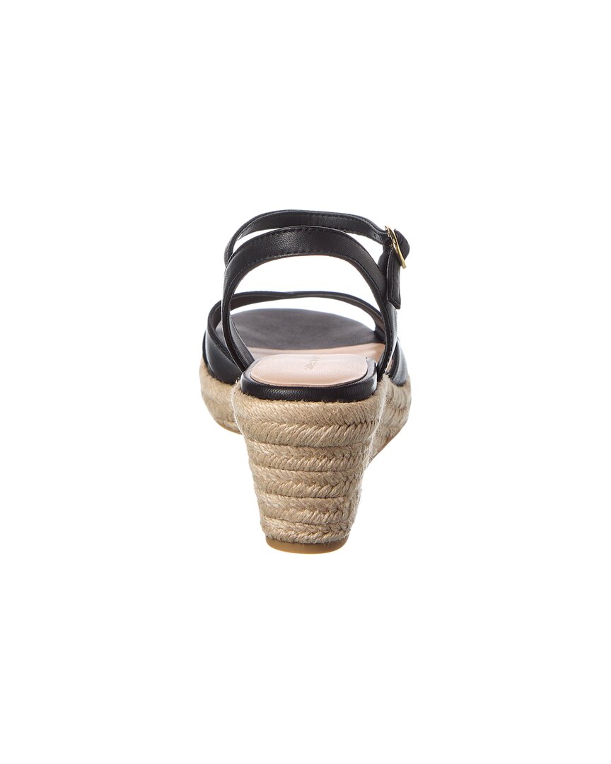 miami espadrille canvas & leather wedge