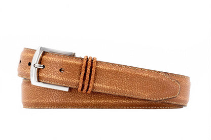 men's bermuda braid leather belt in old saddle