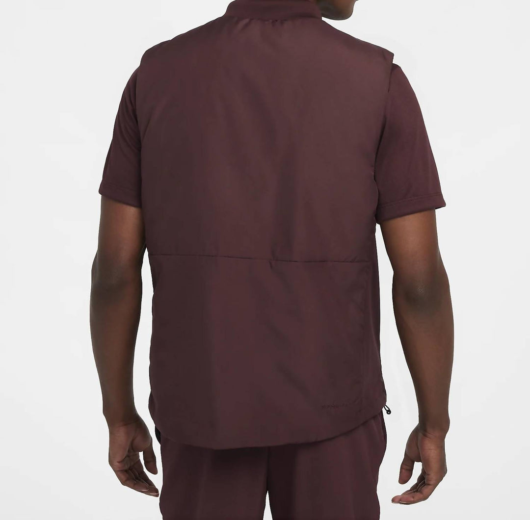 therma fit vest in burgundy