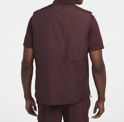 therma fit vest in burgundy