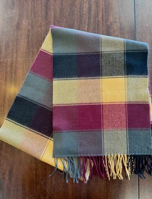 One Size - burgundy plaid