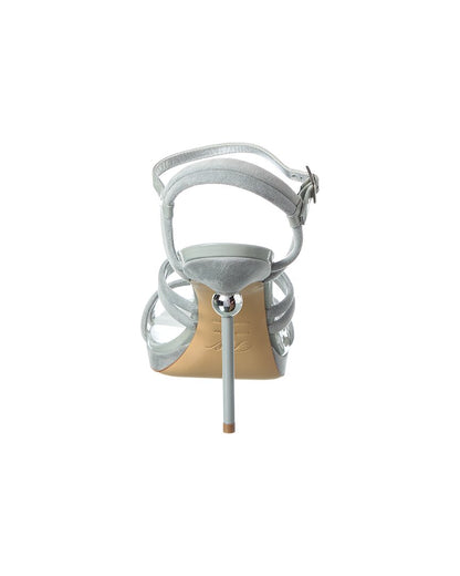 suede & patent sandal