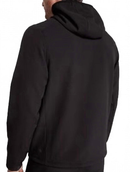 men's cold weather performance hooded jacket in black
