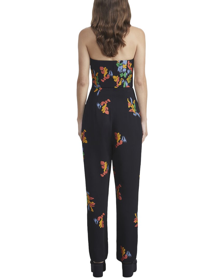 embroidered strapless jumpsuit