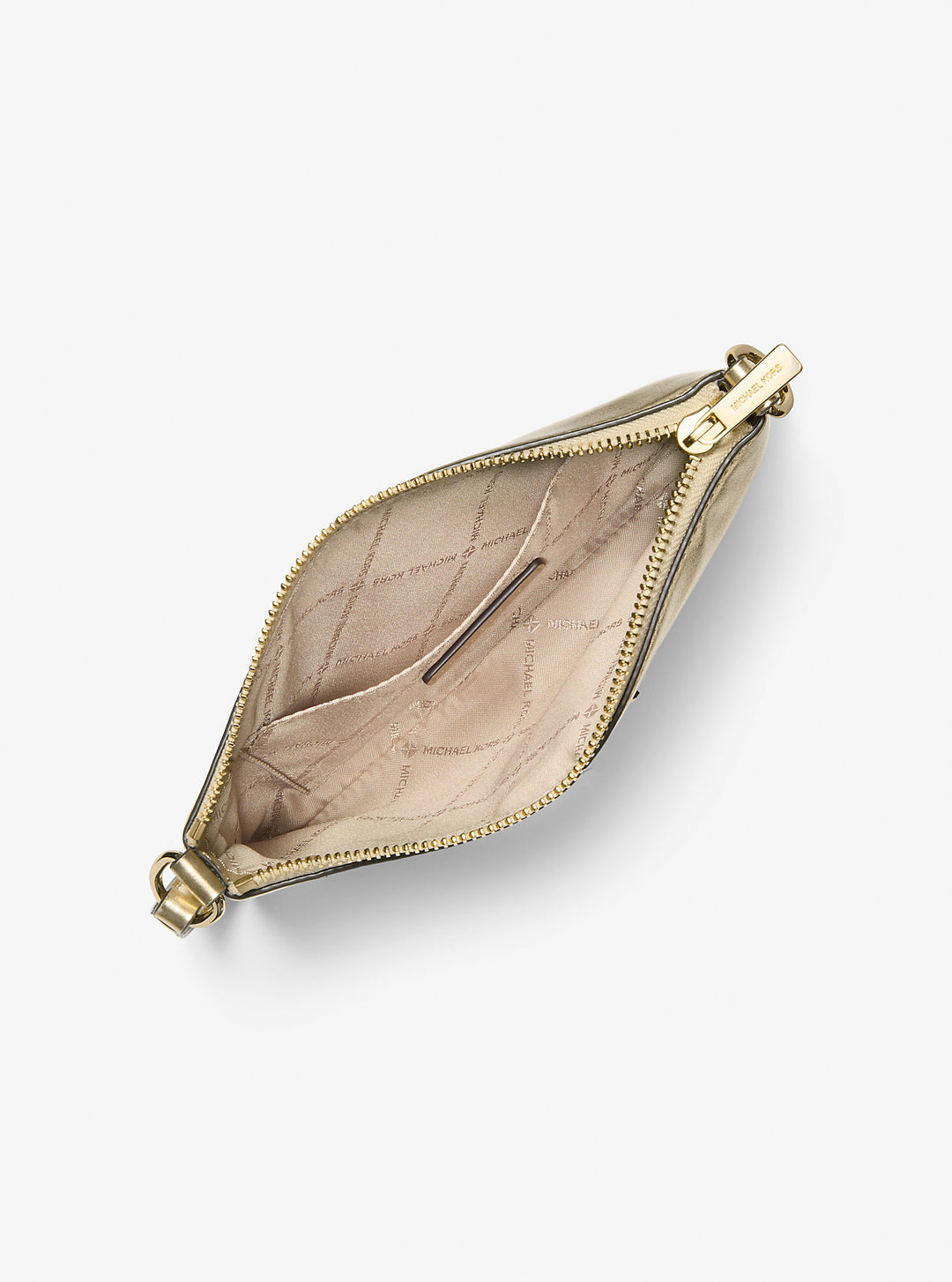 jet set small metallic wristlet