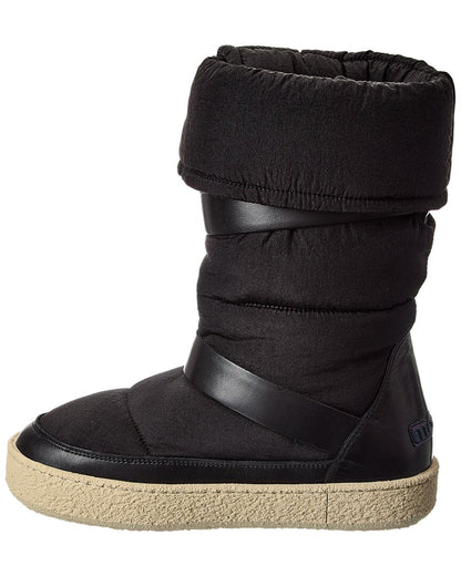 zenora nylon & leather snow boot