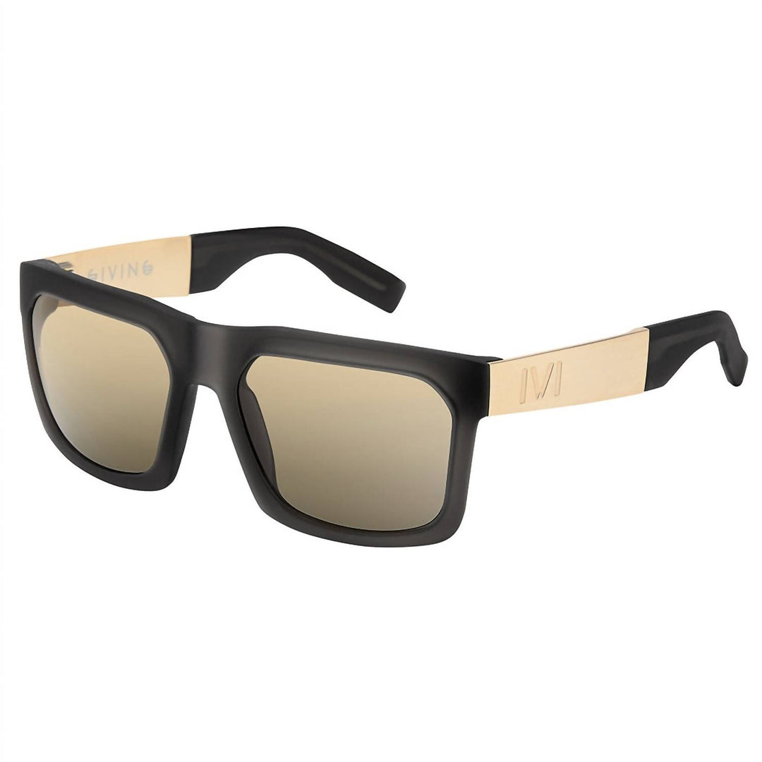 giving - gold flash lens in matte grey translucent / brushed gold