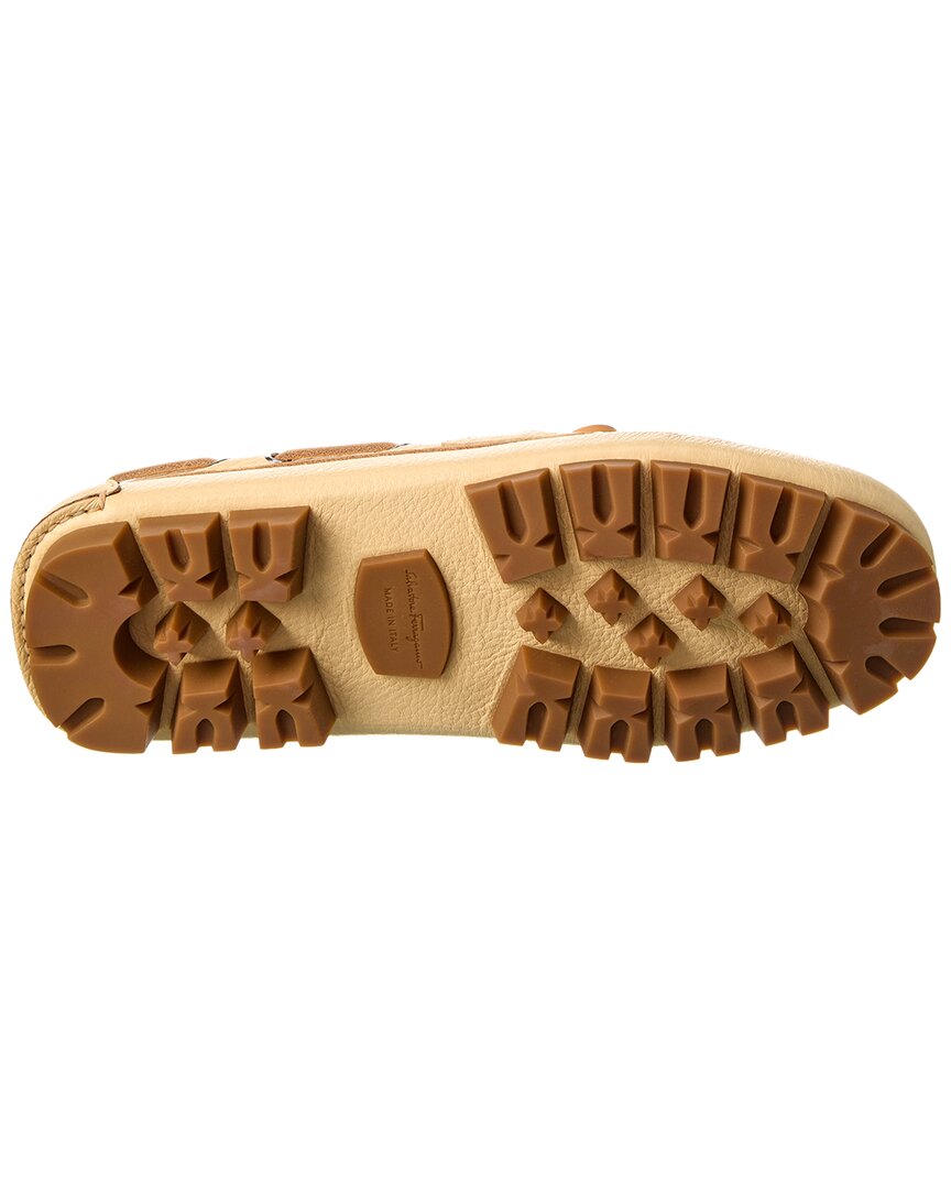 ferragamo giosue leather moccasin