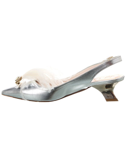 leather slingback pump