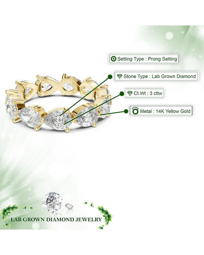 14k 3.00 ct. tw. lab-grown diamond eternity ring