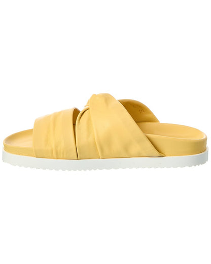 twisted leather pool slide