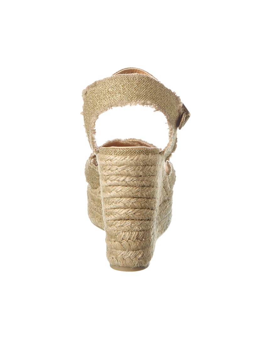 bromelia 100 metallic canvas wedge espadrille
