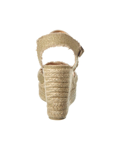 bromelia 100 metallic canvas wedge espadrille