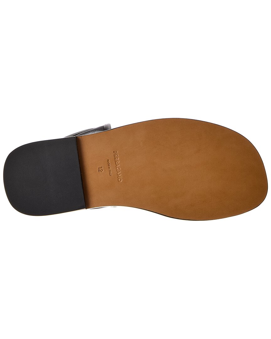 ferragamo gioventu leather & mesh sandal