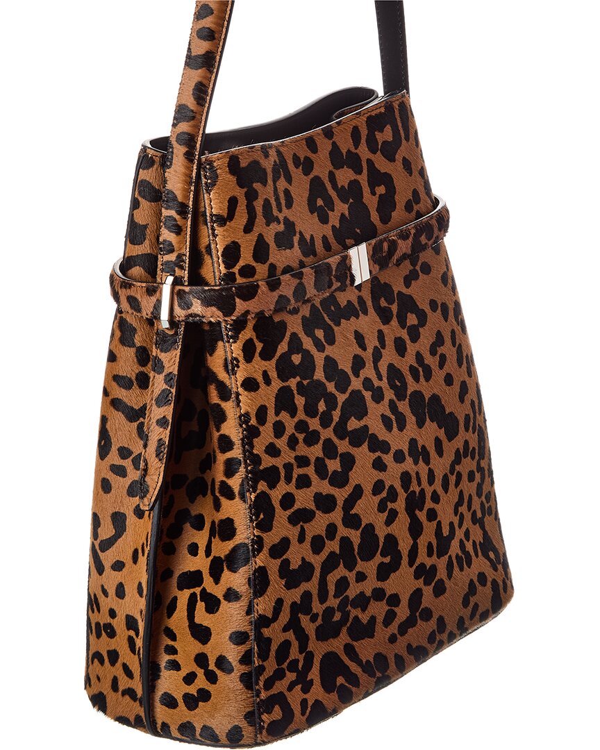 belted haircalf bucket bag