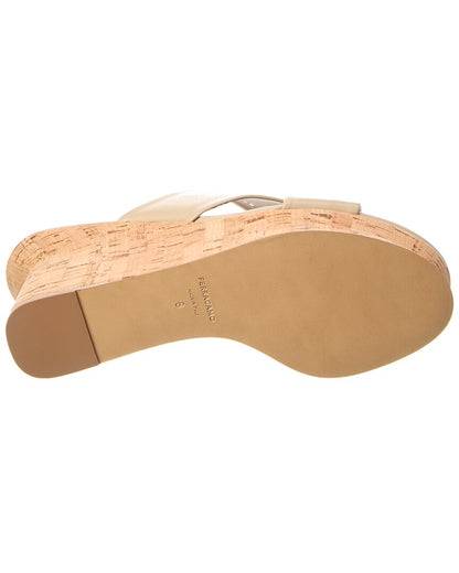 ferragamo ant leather wedge sandal