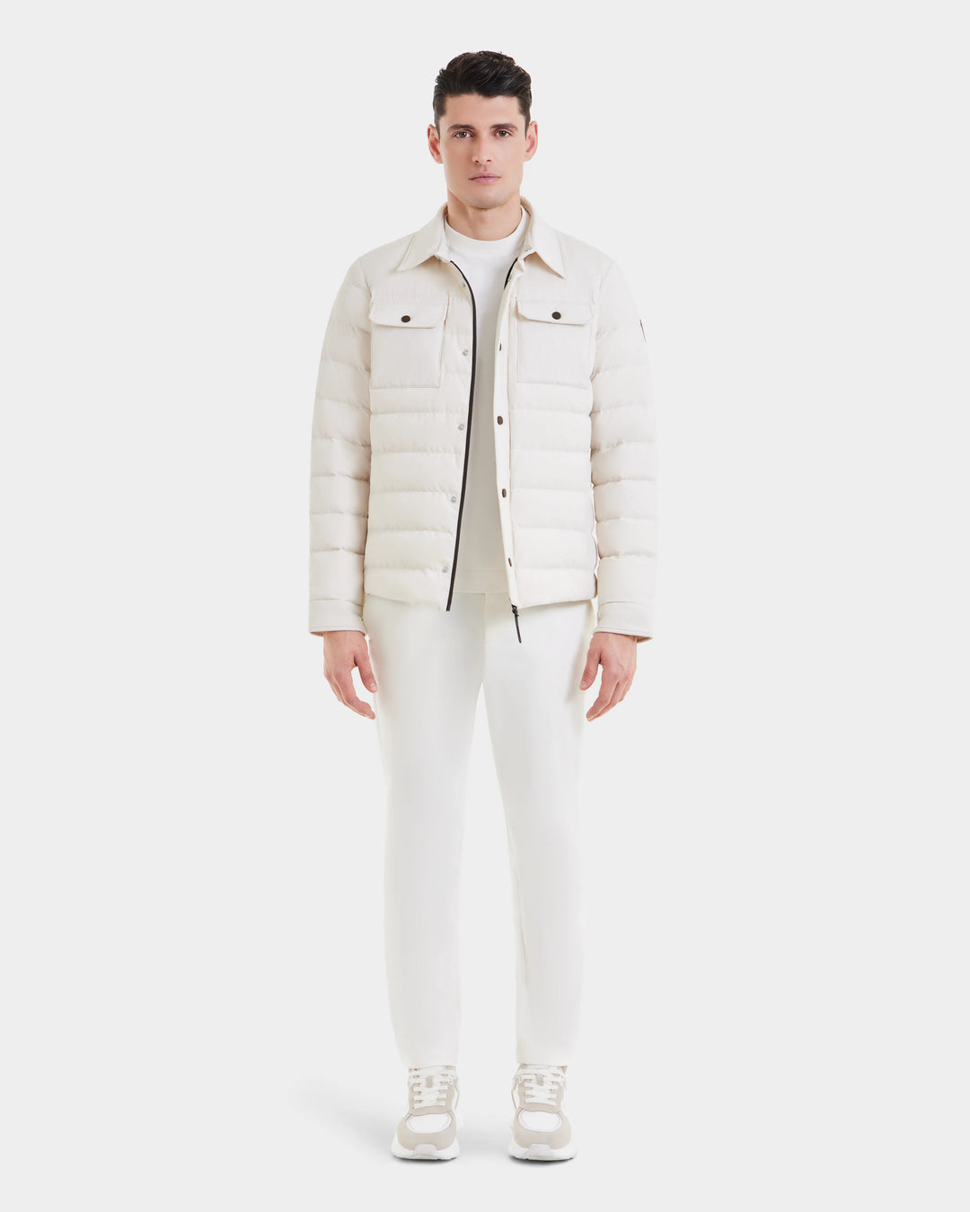 aziel men's down puffer shirt jacket